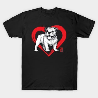 I Love My English Bulldog - I Love my dog - Friendly dog T-Shirt